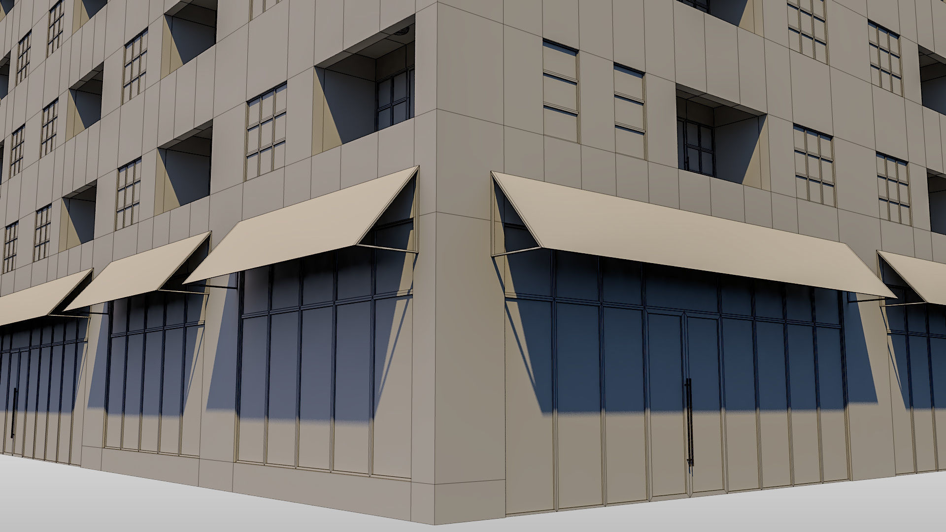 Apartment Building 002 3D model_13