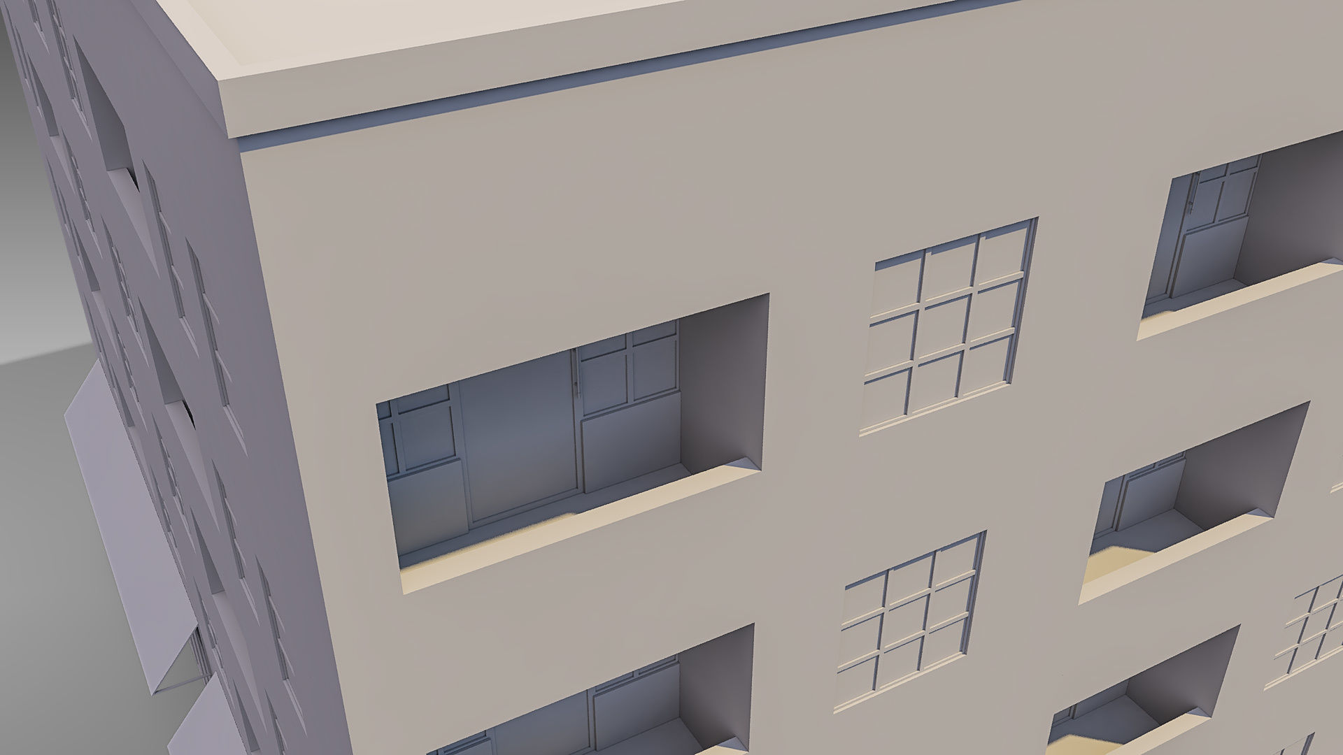 Apartment Building 002 3D model_10