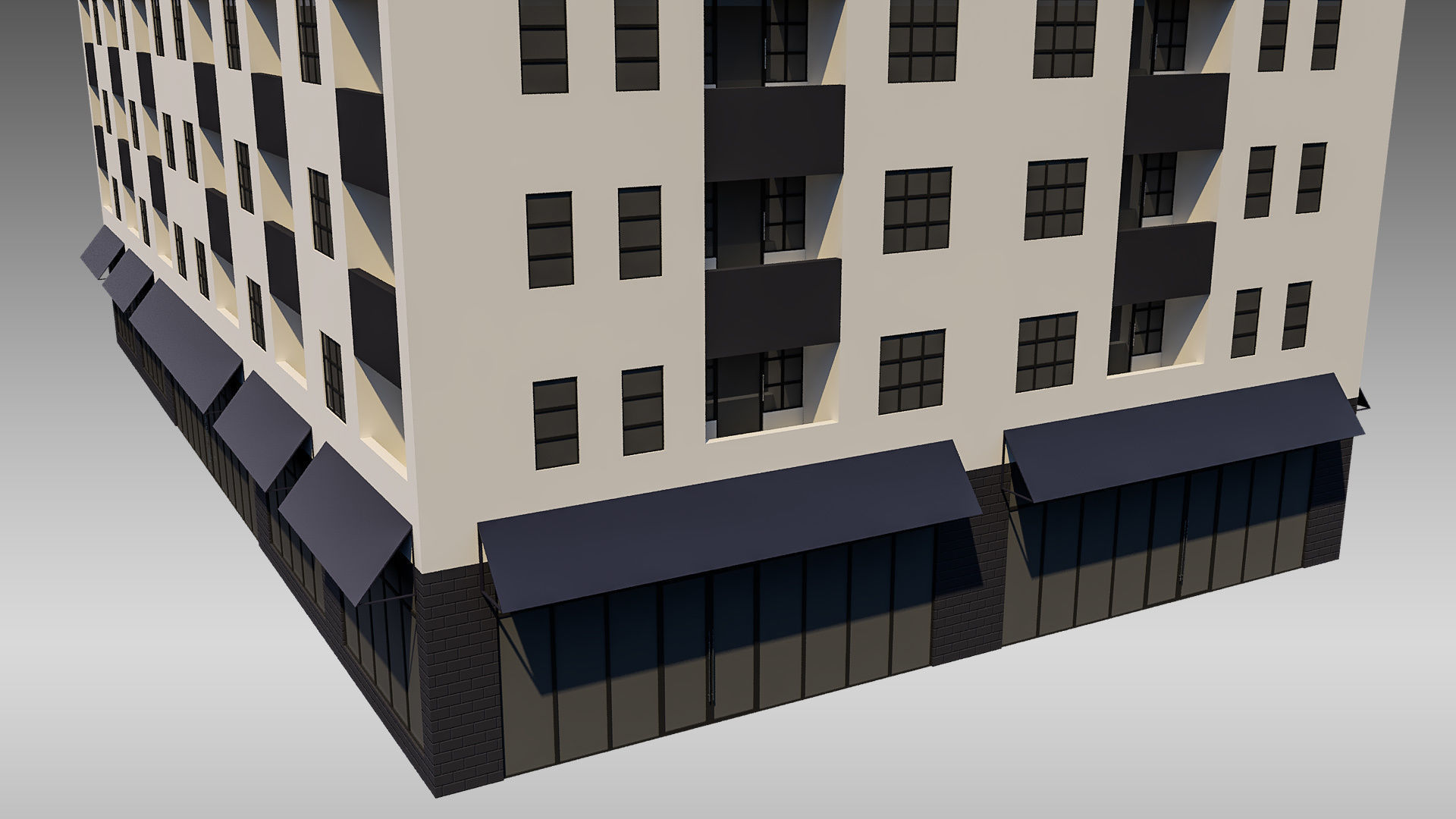 Apartment Building 002 3D model_5