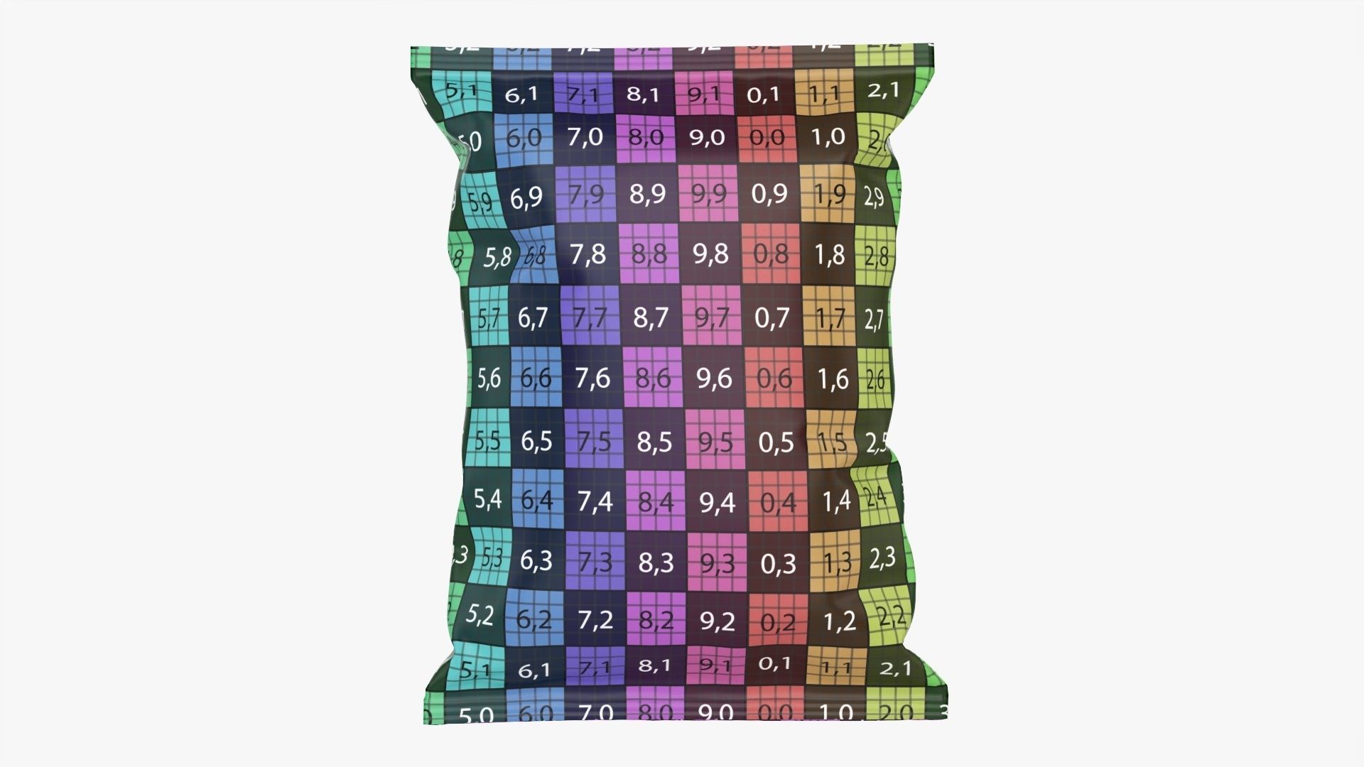 Potato chips package medium with folds 01 mockup 3D model_14