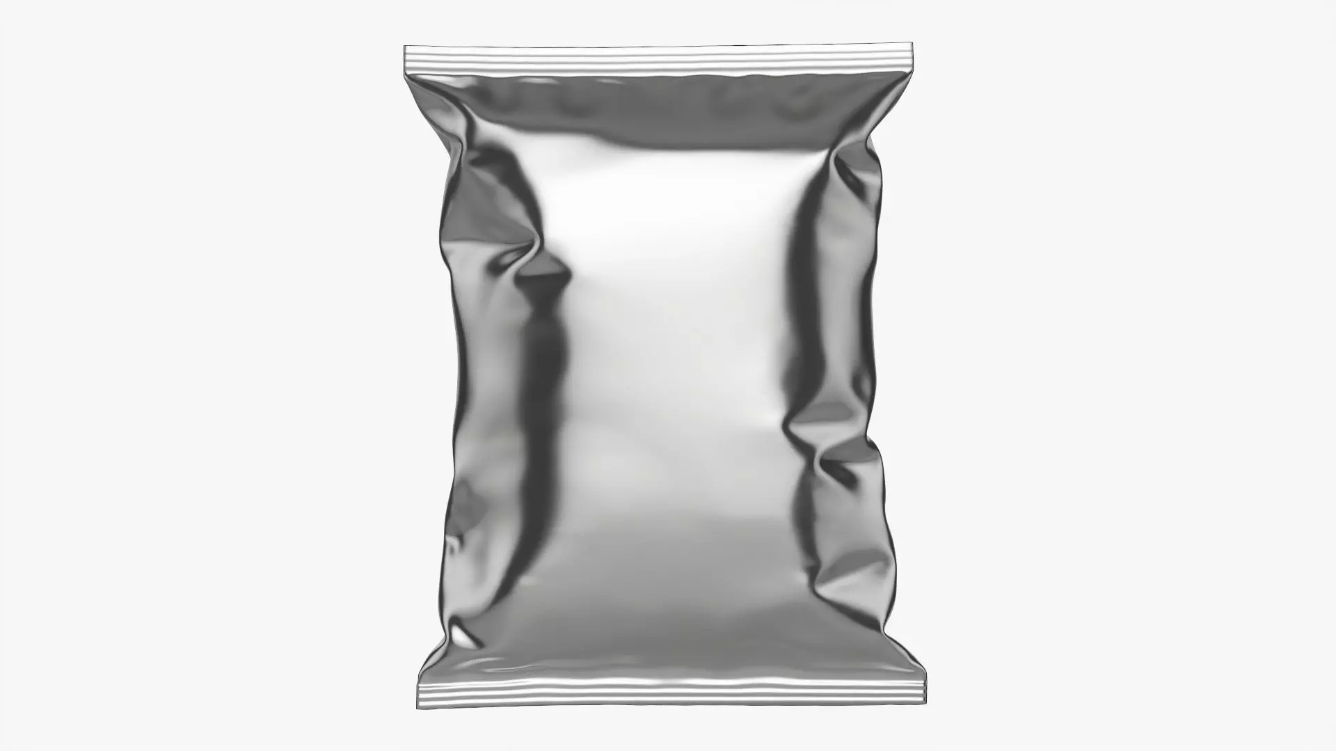 Potato chips package medium with folds 01 mockup 3D model_0