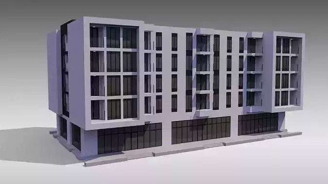 Apartment Building 003 3D model