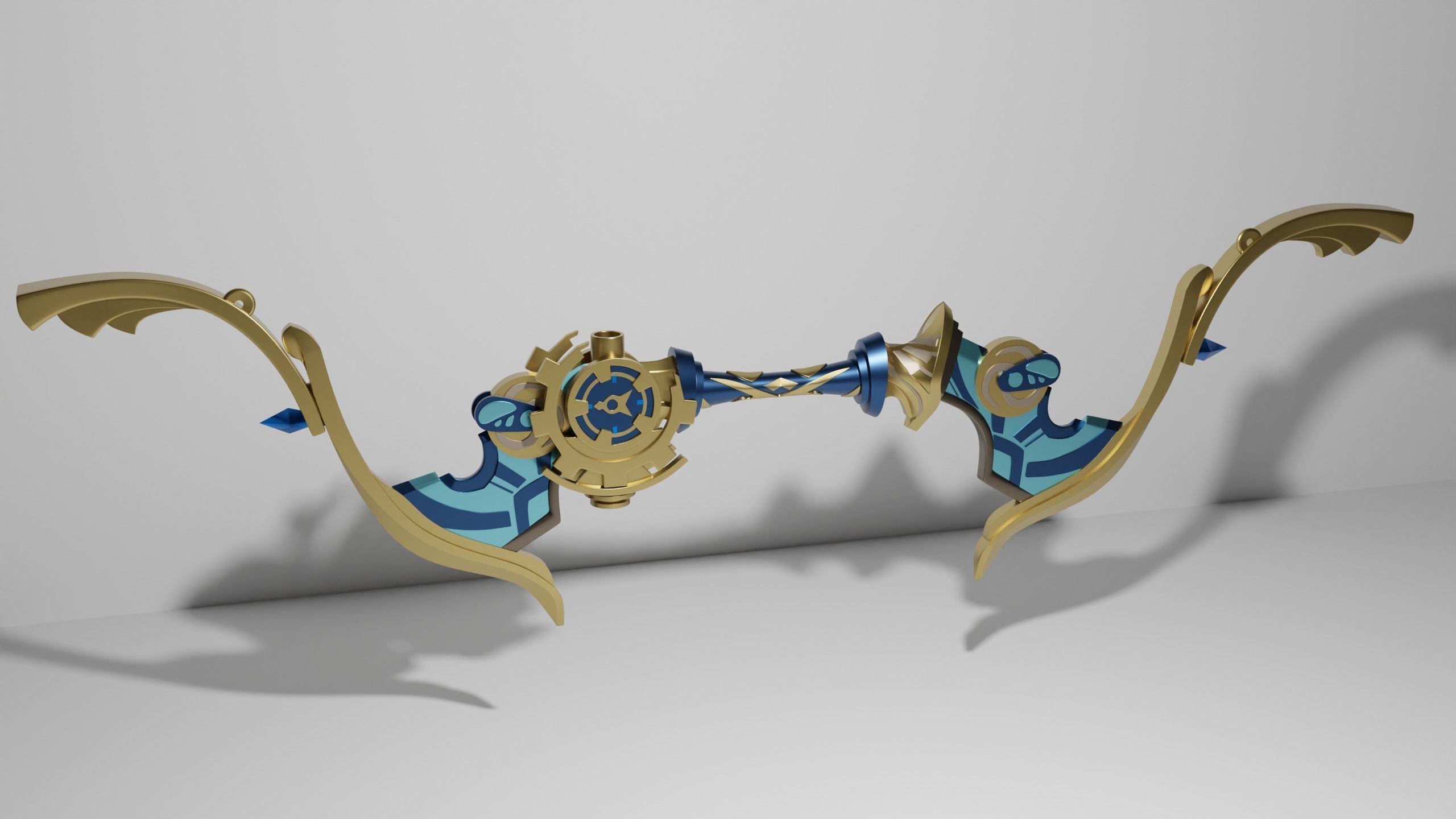 genshin impact Compound Bow 3D print model_1