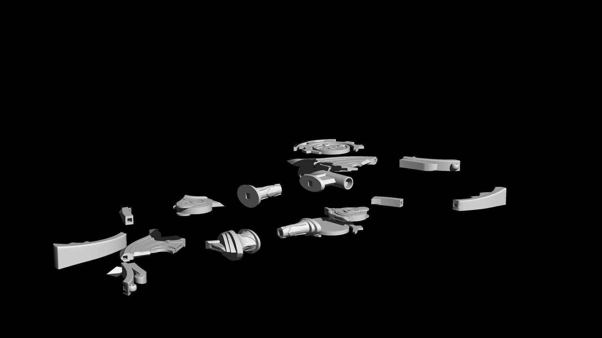 genshin impact Compound Bow 3D print model_7