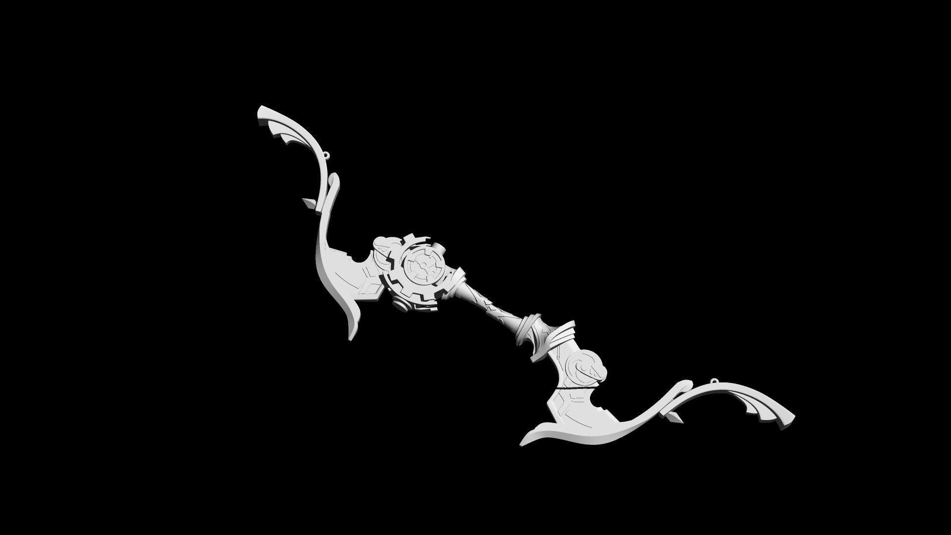 genshin impact Compound Bow 3D print model_4