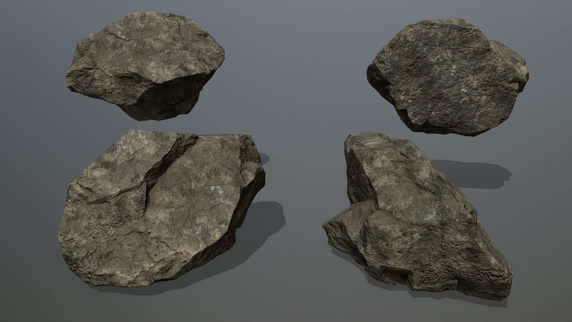 rocks rock Low-poly 3D model_13