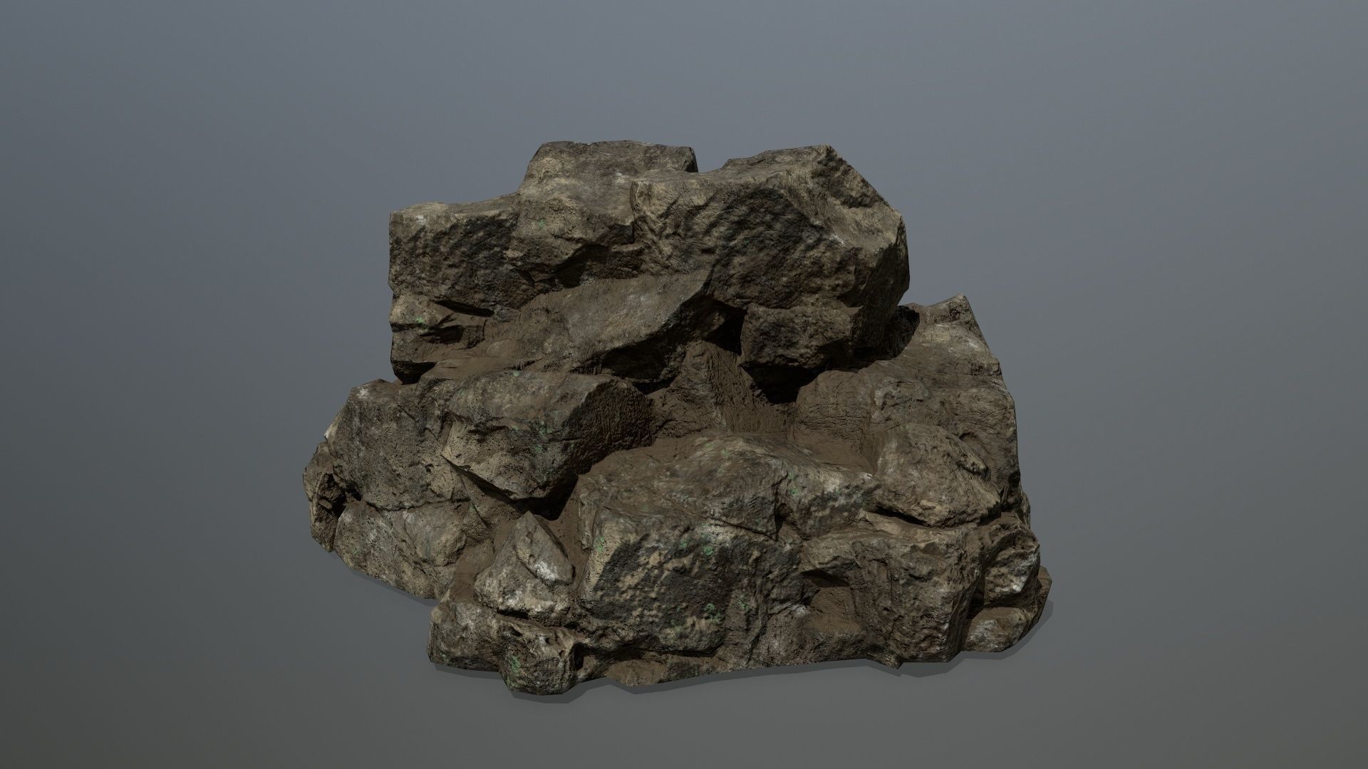 rocks rock Low-poly 3D model_1