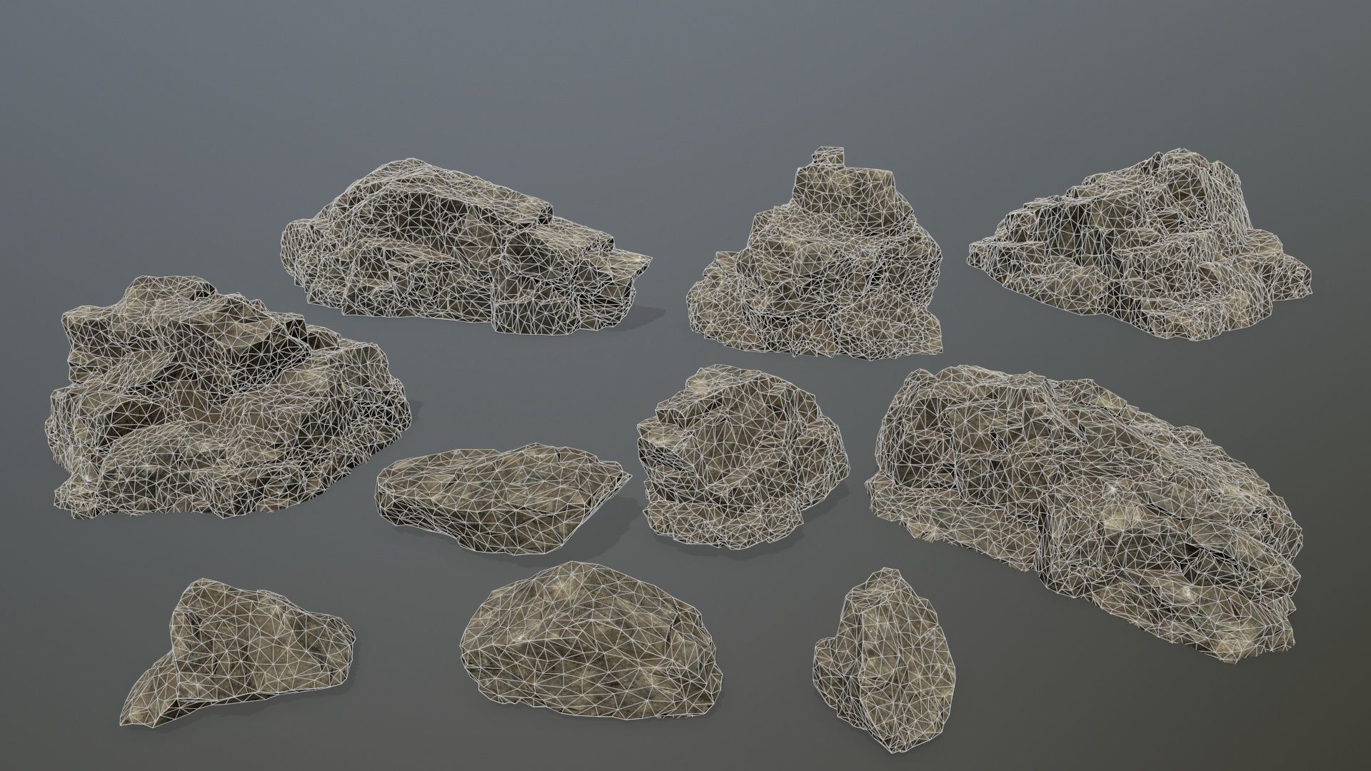 rocks rock Low-poly 3D model_21