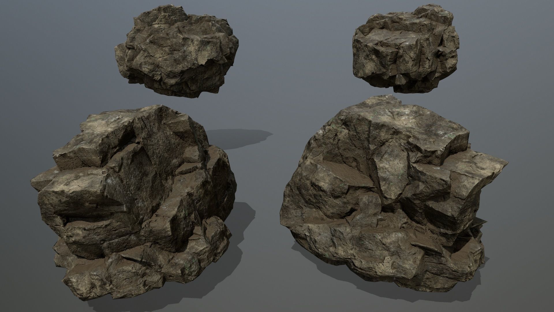 rocks rock Low-poly 3D model_15