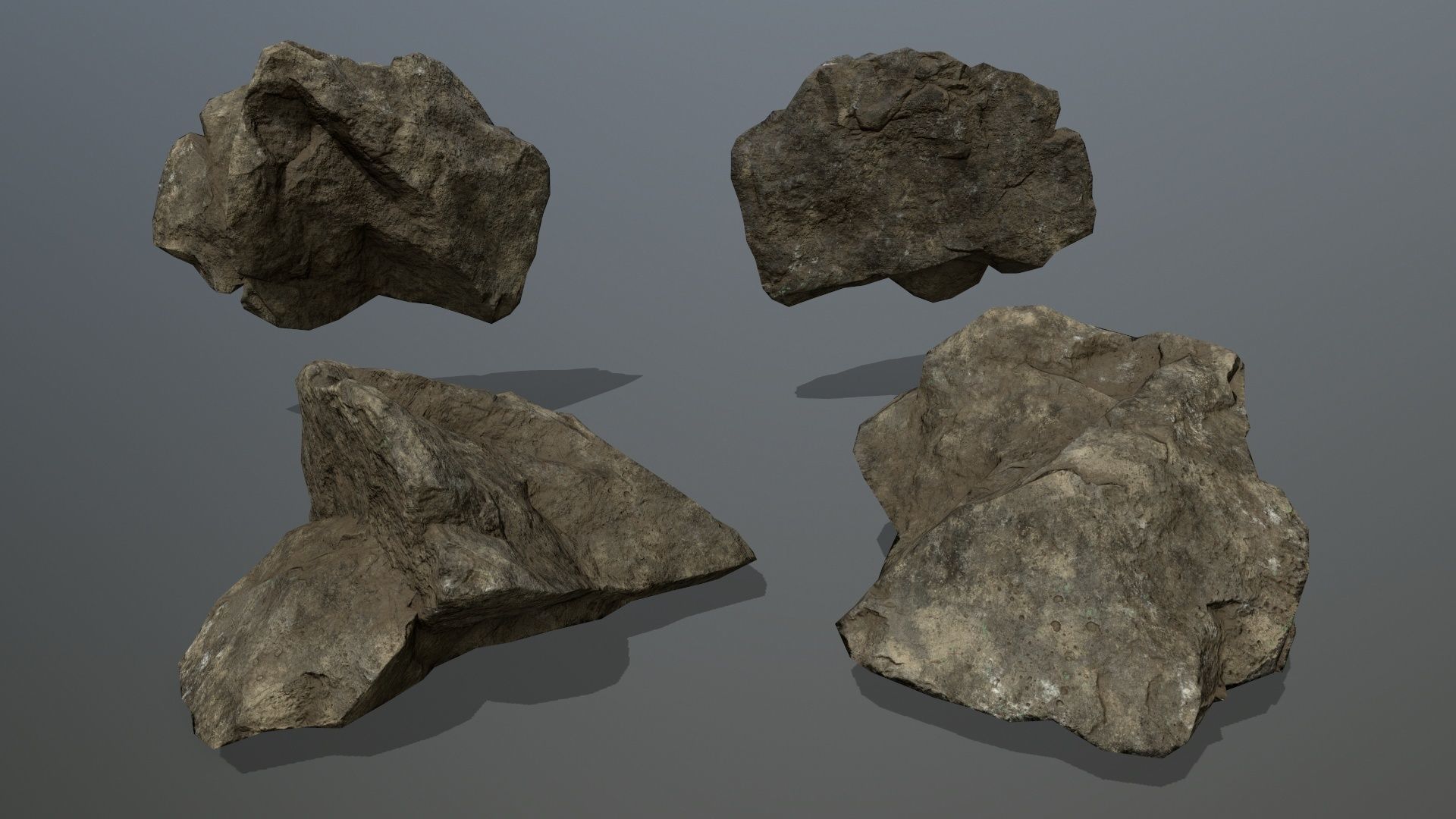 rocks rock Low-poly 3D model_14