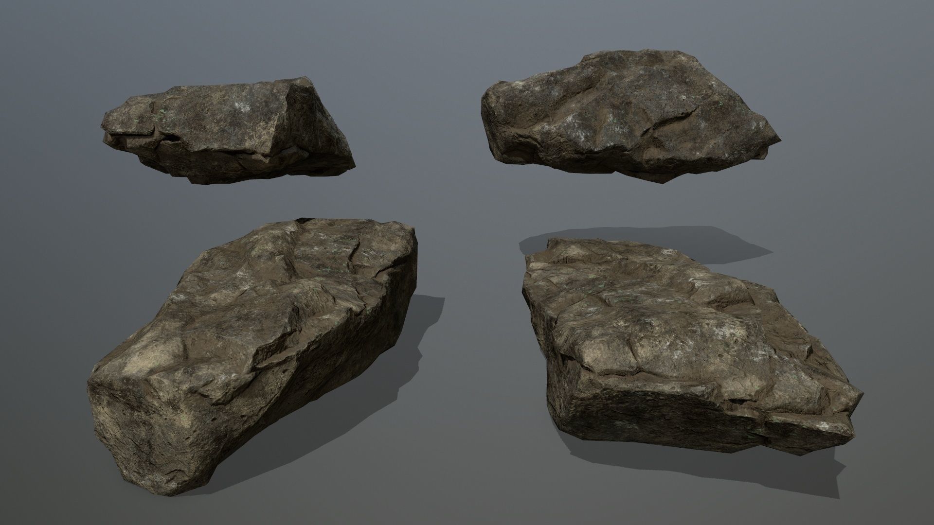rocks rock Low-poly 3D model_17