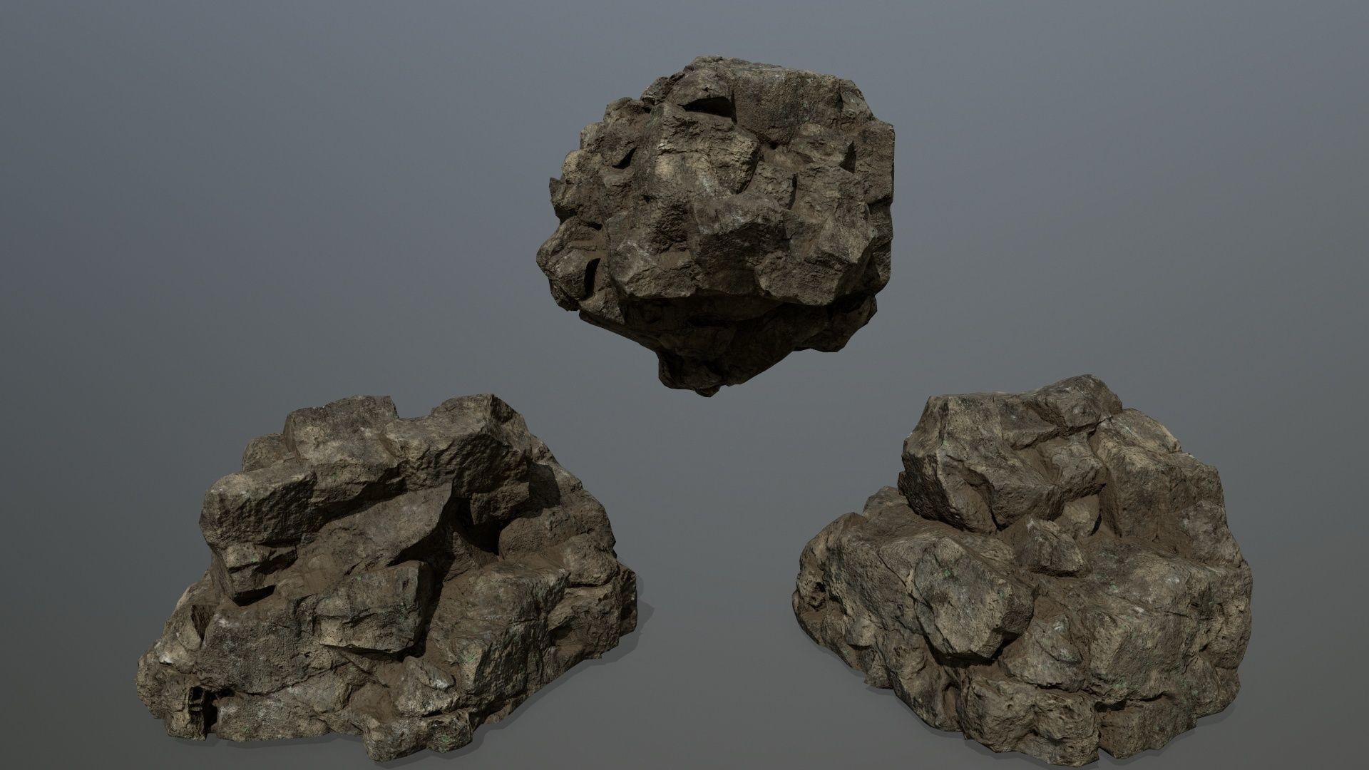 rocks rock Low-poly 3D model_11