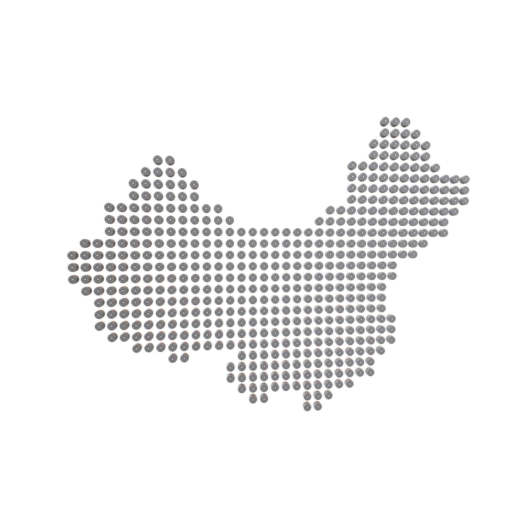 China Map Round Style v2 002 3D model_4