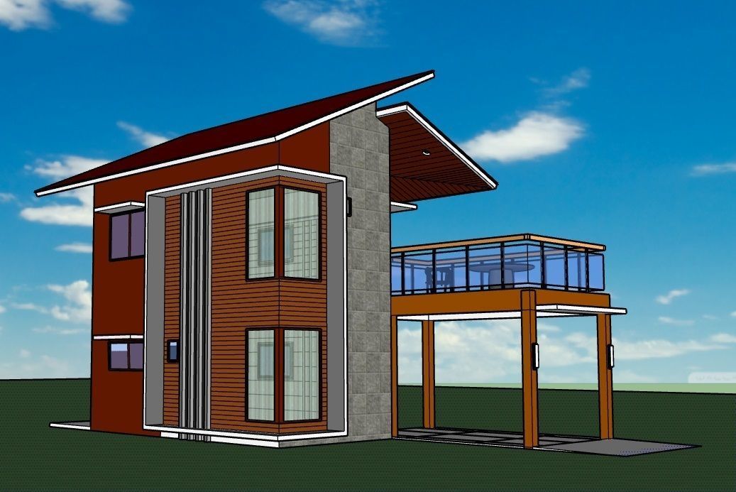 house exterior design  3D model_2