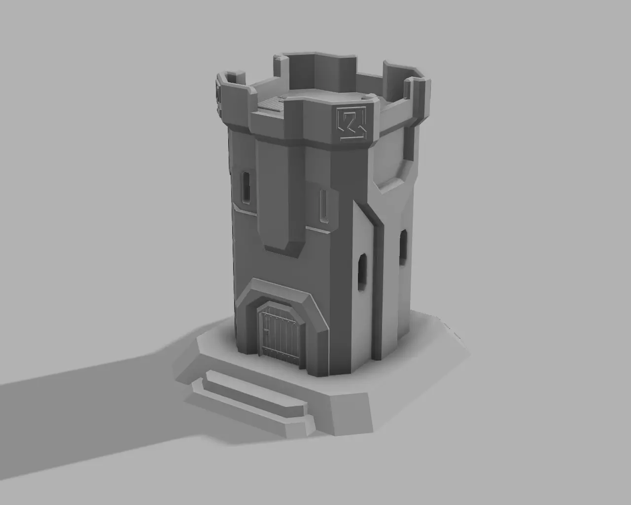 Dwarf tower for AOS 3D print model_0
