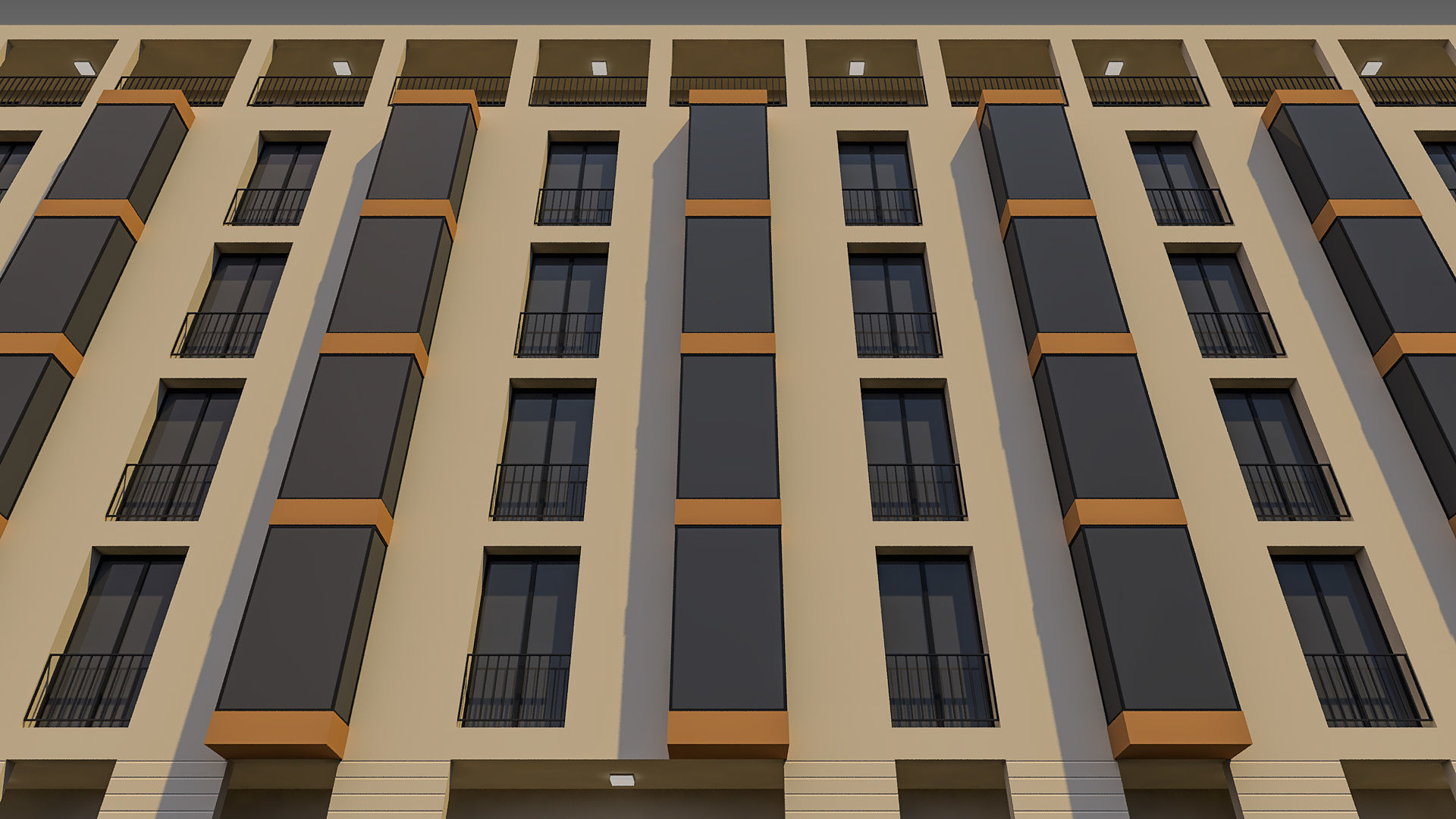 Apartment Building 004 3D model_4