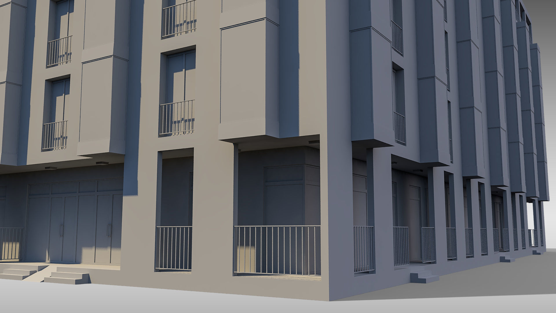 Apartment Building 004 3D model_13