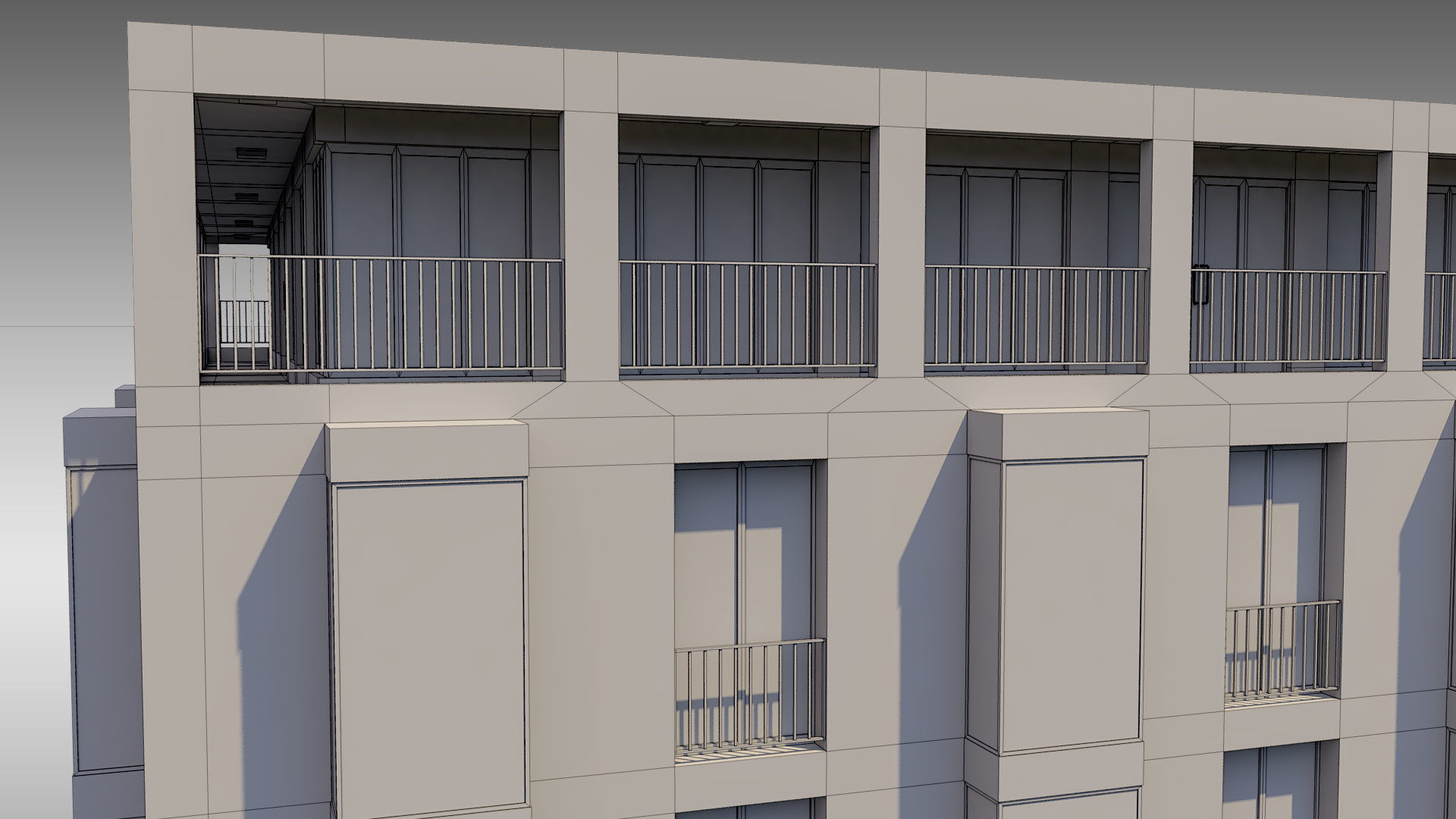 Apartment Building 004 3D model_12