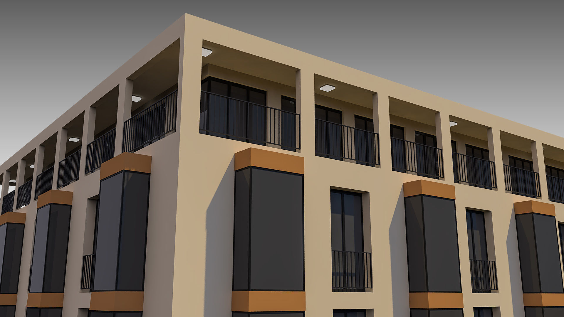 Apartment Building 004 3D model_3