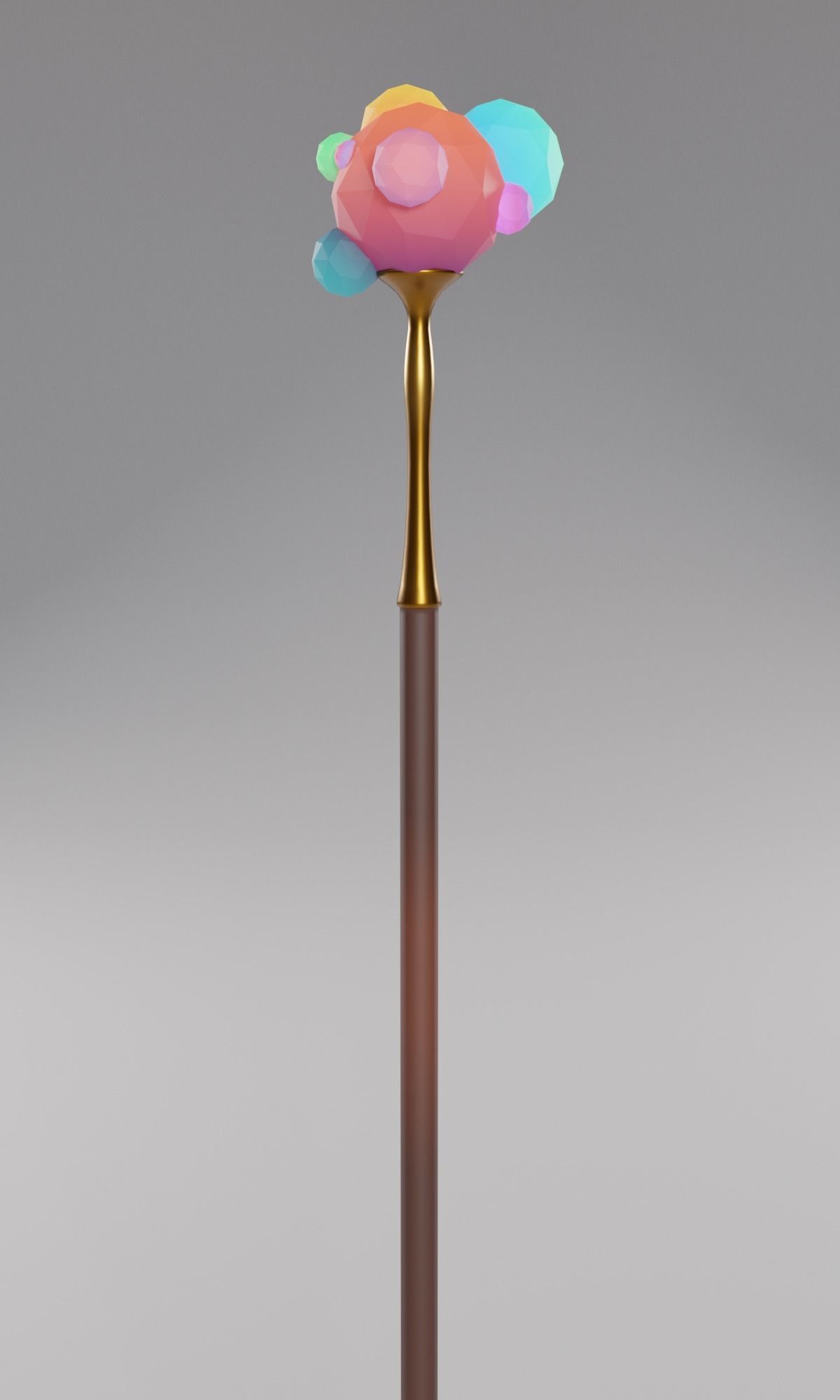 Ico Staff Low-poly 3D model_5