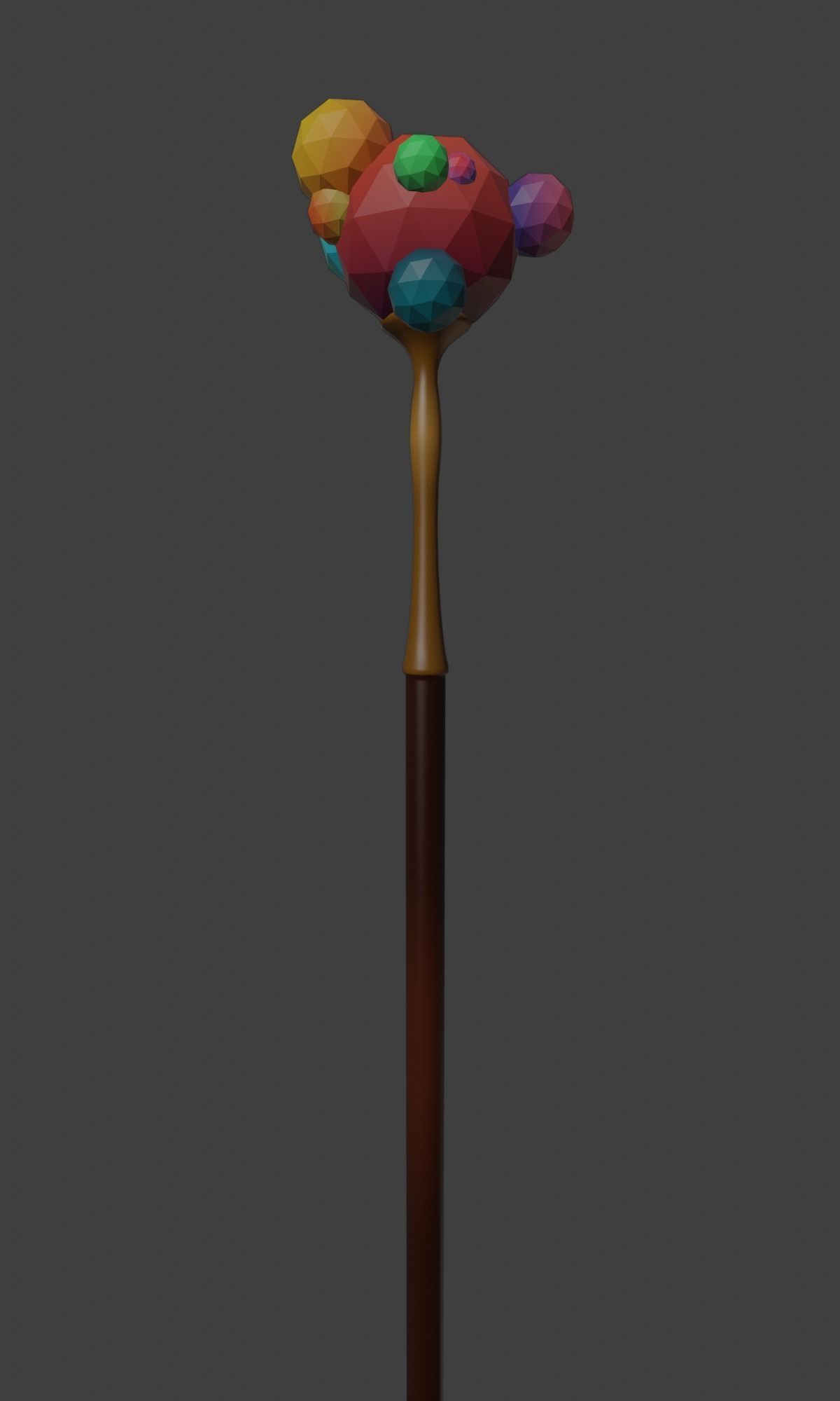 Ico Staff Low-poly 3D model_10