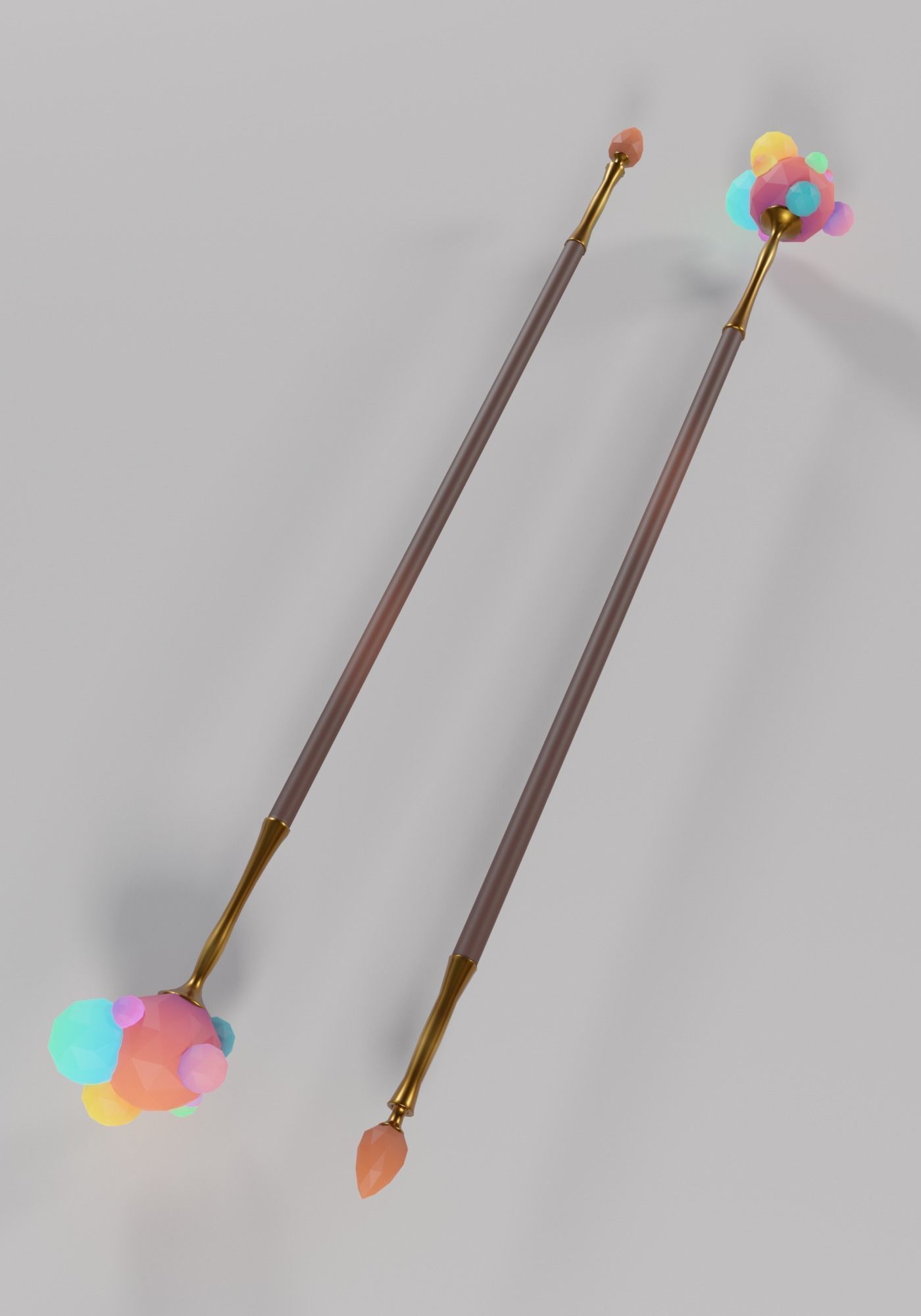 Ico Staff Low-poly 3D model_3