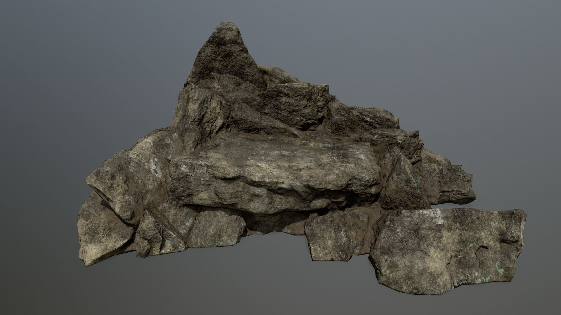 rocks rock Low-poly 3D model_15