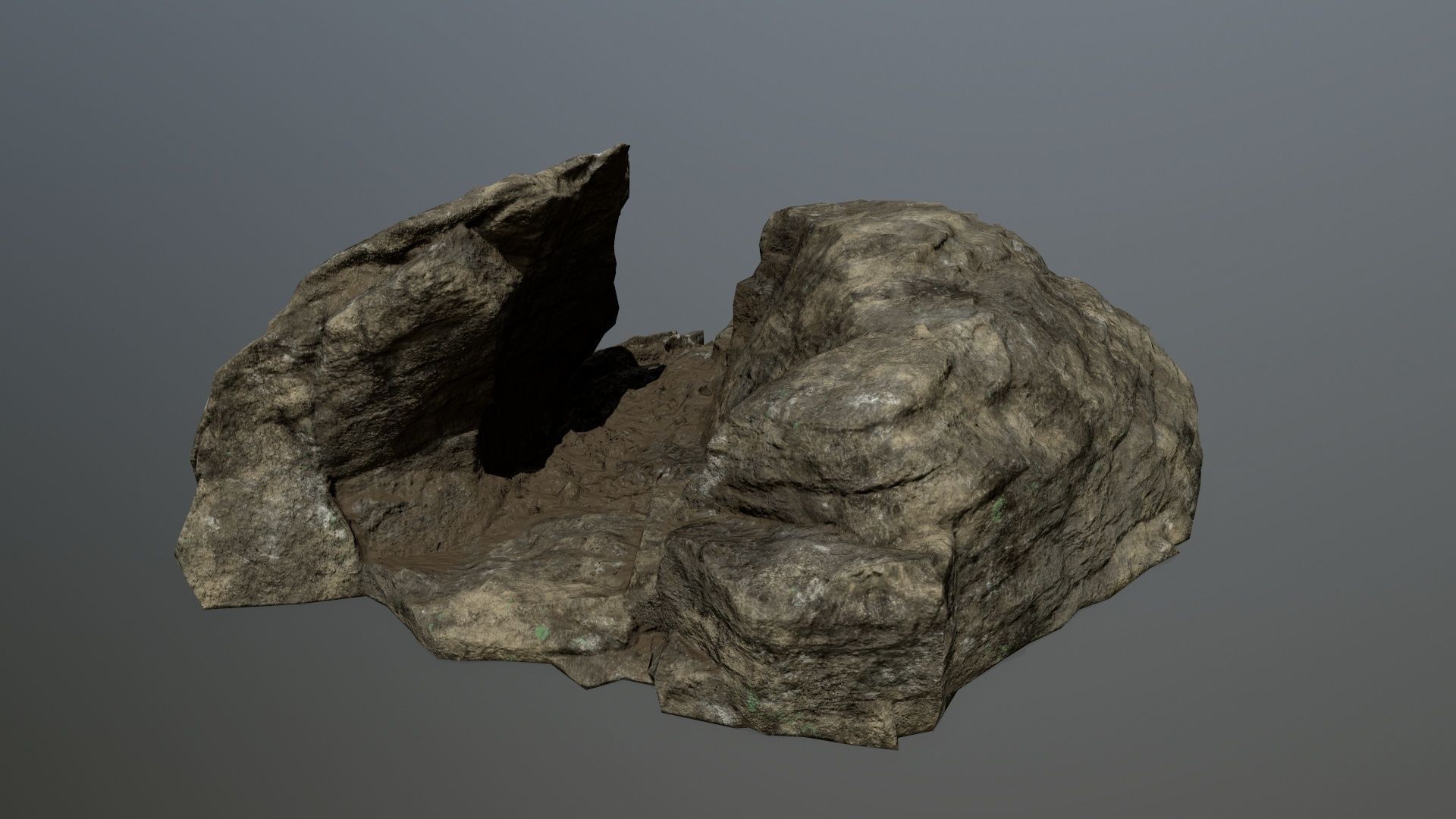 rocks rock Low-poly 3D model_18