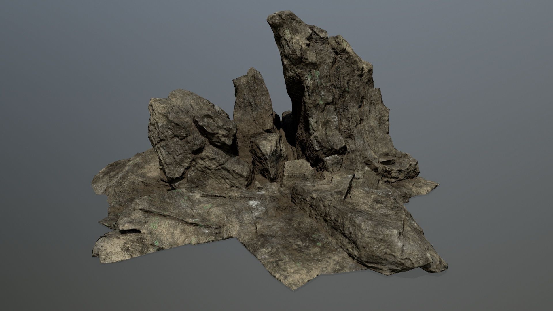 rocks rock Low-poly 3D model_9