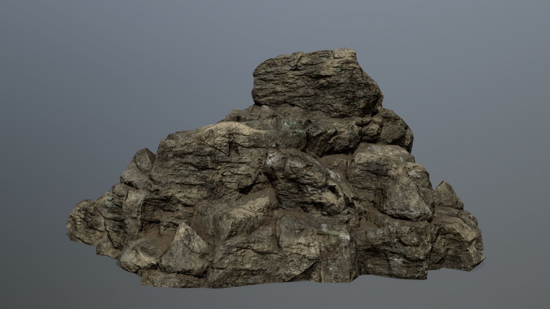 rocks rock Low-poly 3D model_4
