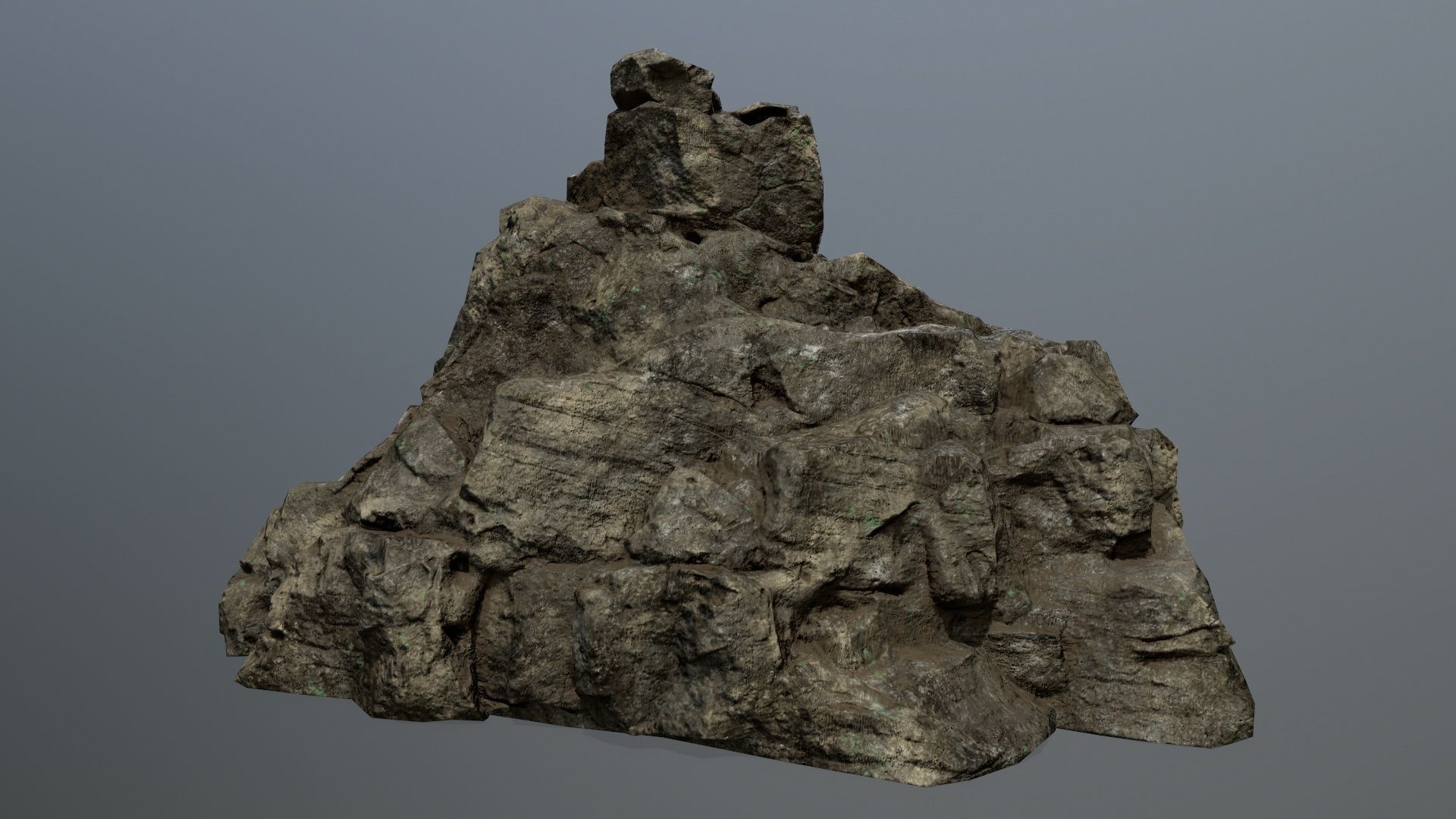 rocks rock Low-poly 3D model_2
