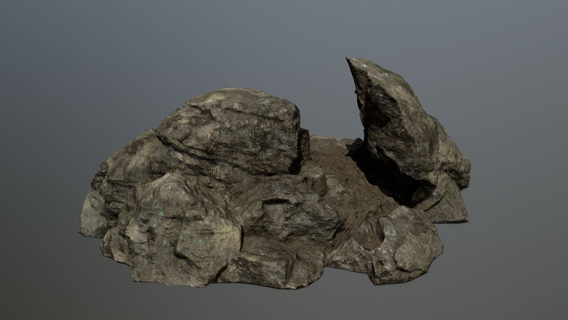 rocks rock Low-poly 3D model_17