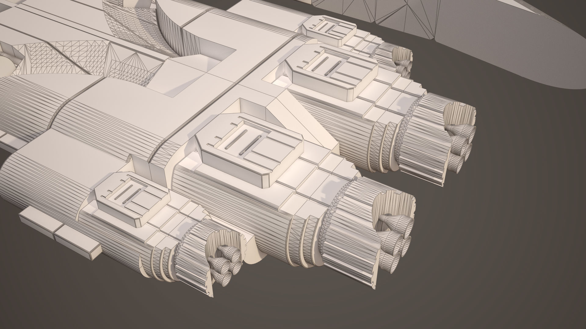 Alien space ship Futuristic 3D model_14