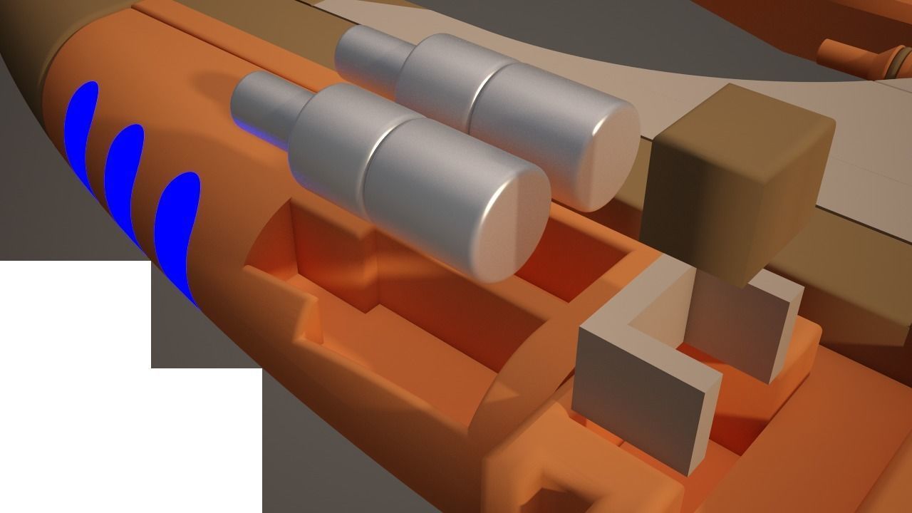 Alien space ship Futuristic 3D model_19