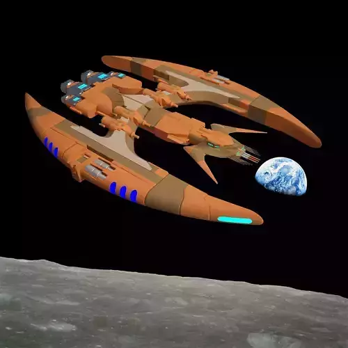 Alien space ship Futuristic 3D model