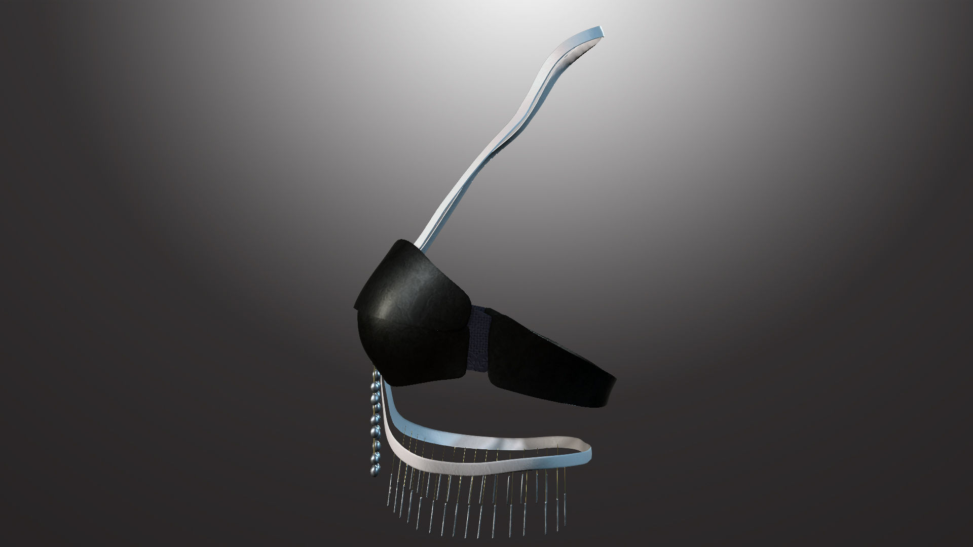 DTS-Model01-Bra1F bra with fringes Low-poly 3D model_4