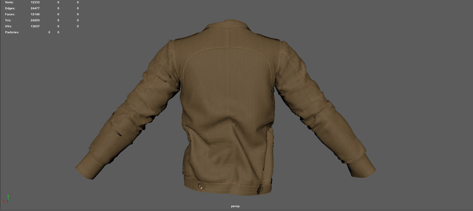 BOMBER military jacket 3D model_16