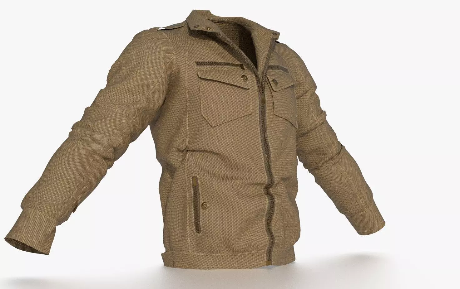 BOMBER military jacket 3D model_0