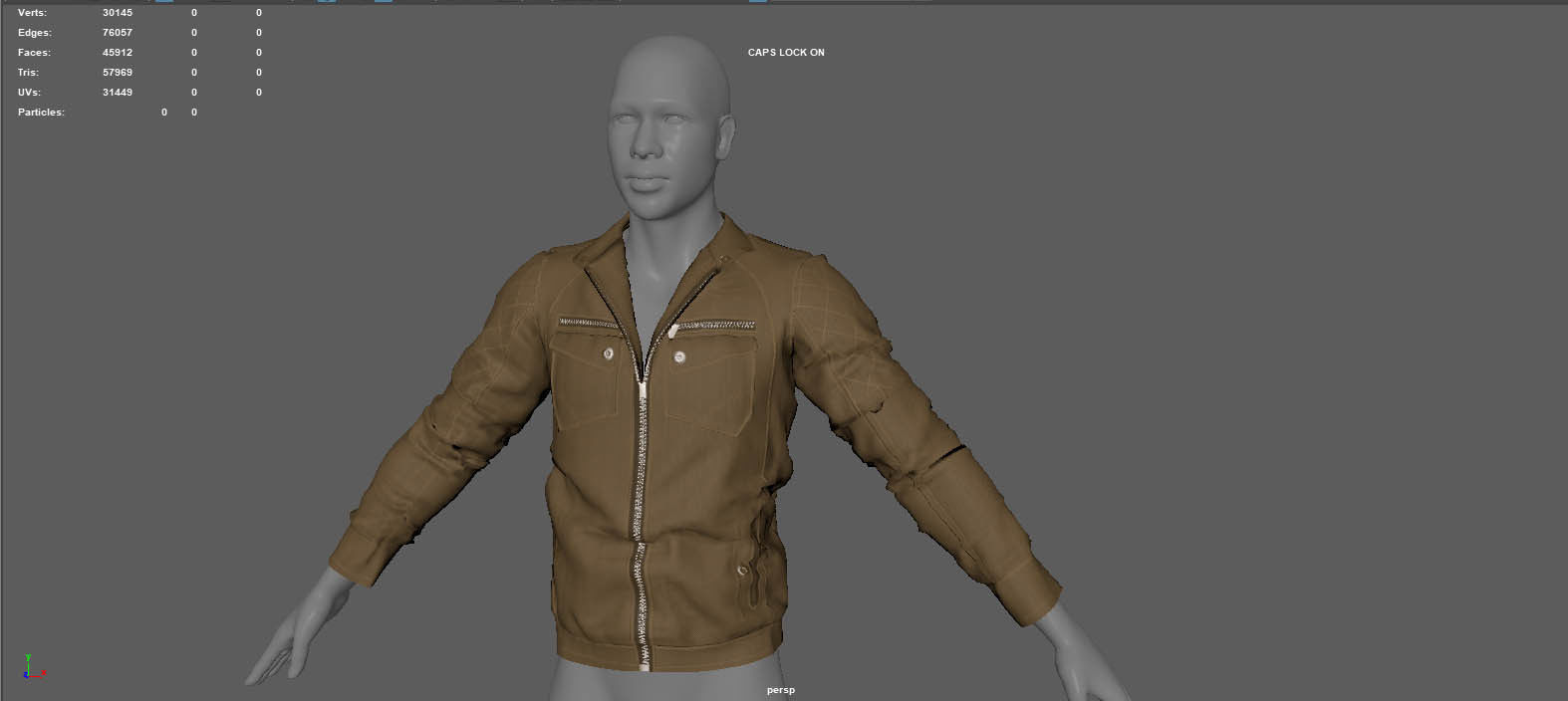 BOMBER military jacket 3D model_6