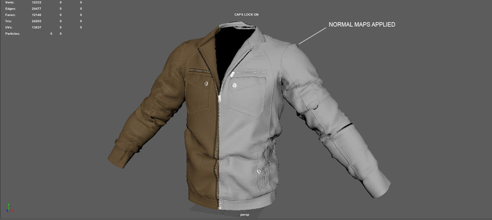 BOMBER military jacket 3D model_12