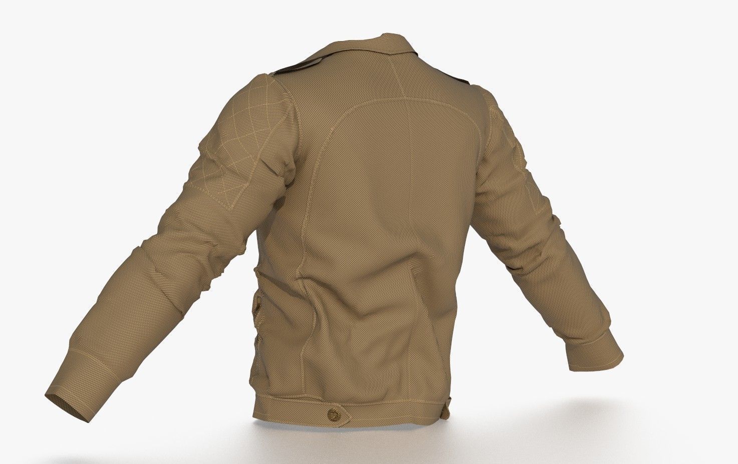 BOMBER military jacket 3D model_3