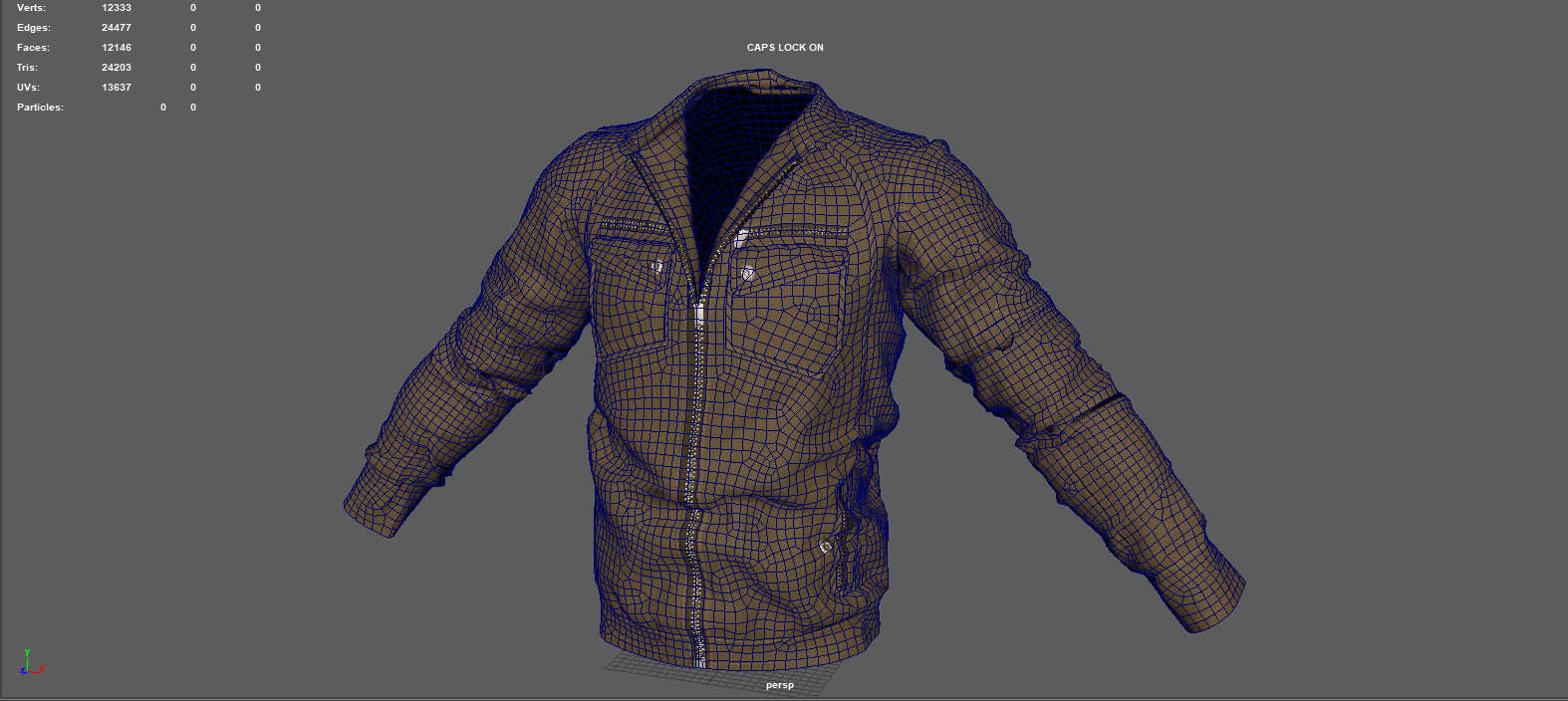 BOMBER military jacket 3D model_9