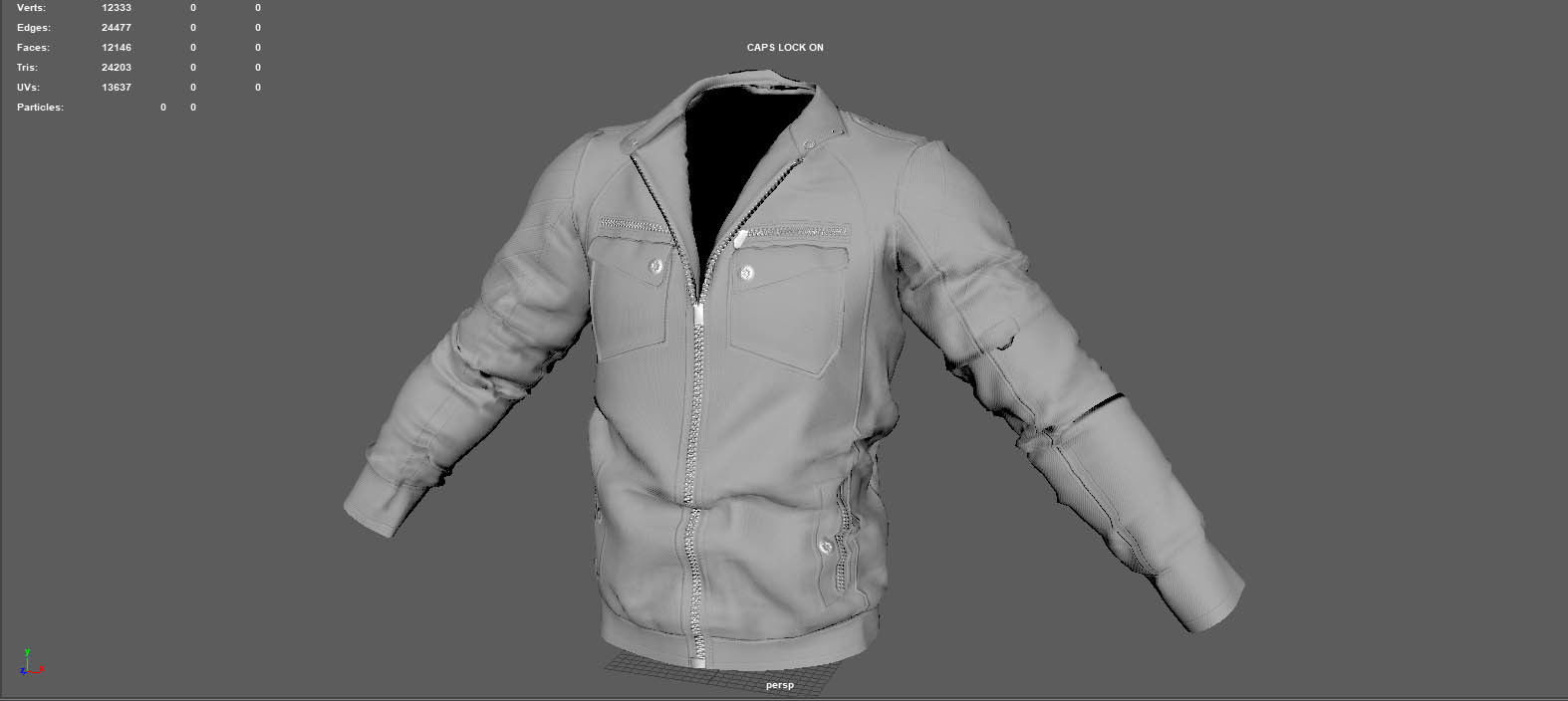 BOMBER military jacket 3D model_10