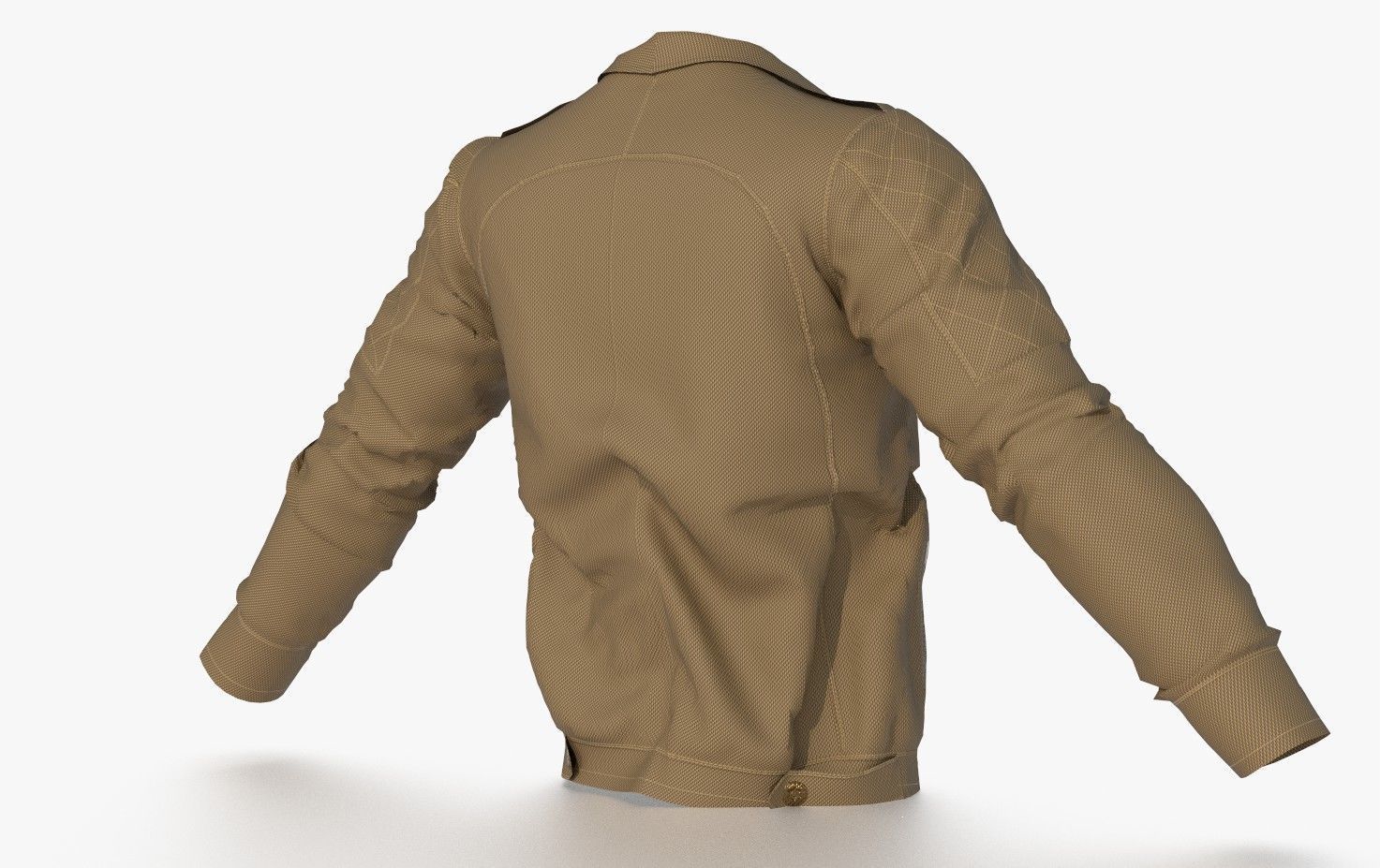 BOMBER military jacket 3D model_2