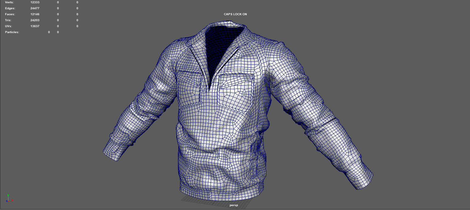BOMBER military jacket 3D model_8