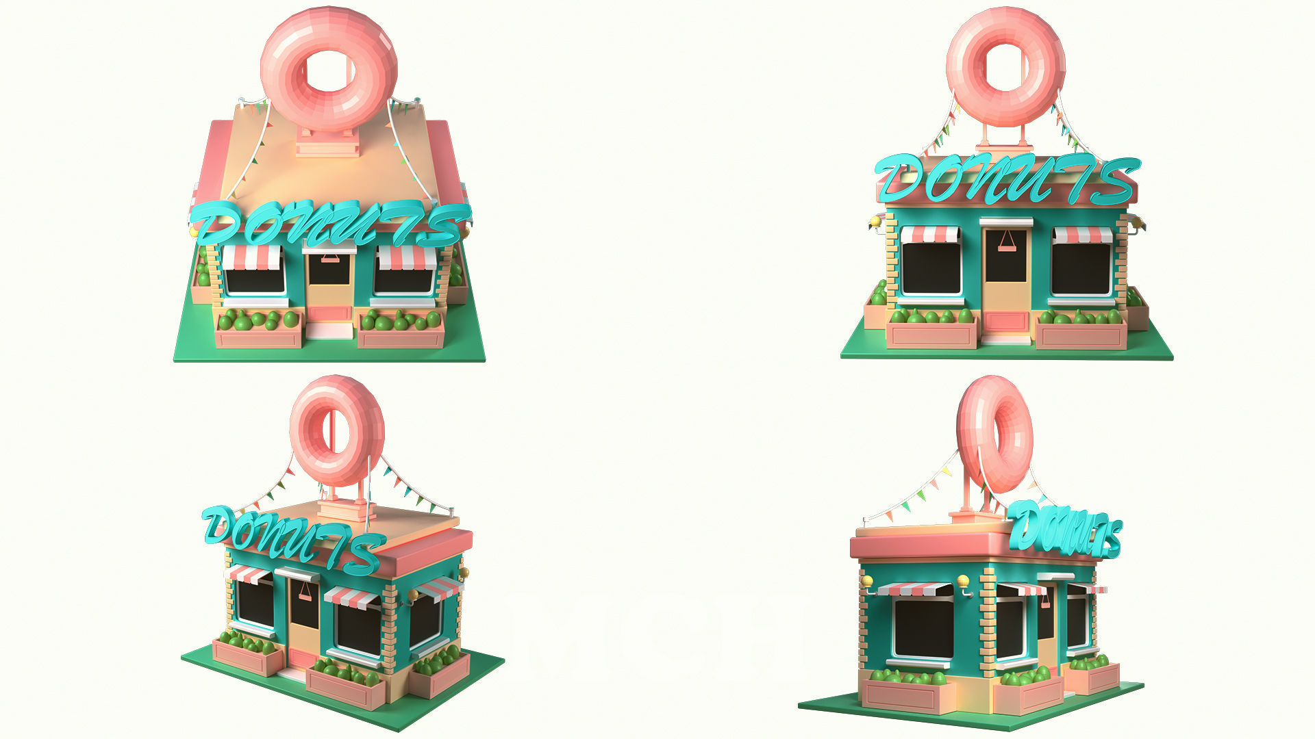 Low Poly City Pack Low-poly 3D model_8