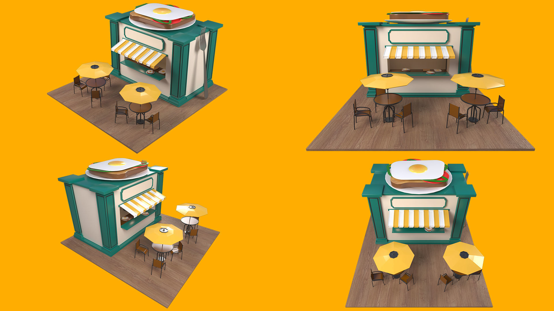 Low Poly City Pack Low-poly 3D model_2