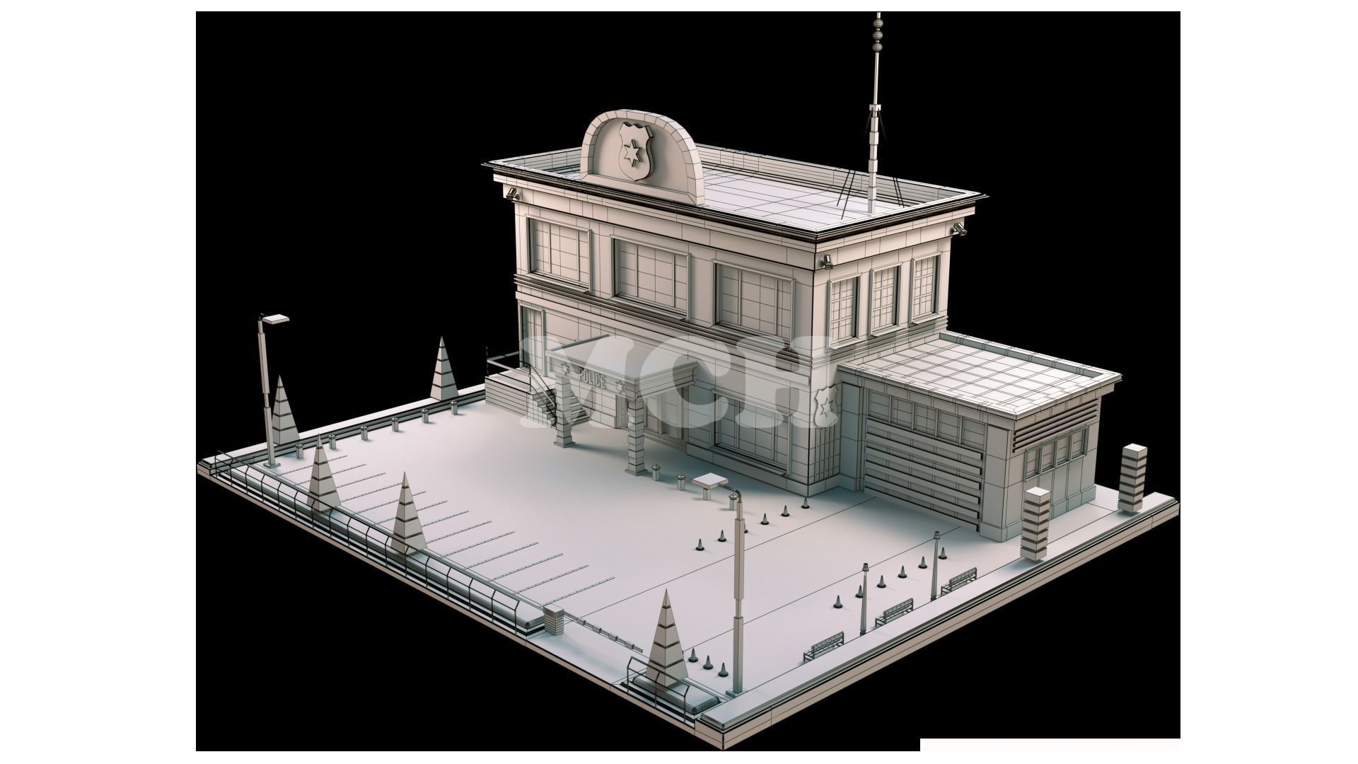 Low Poly City Pack Low-poly 3D model_17