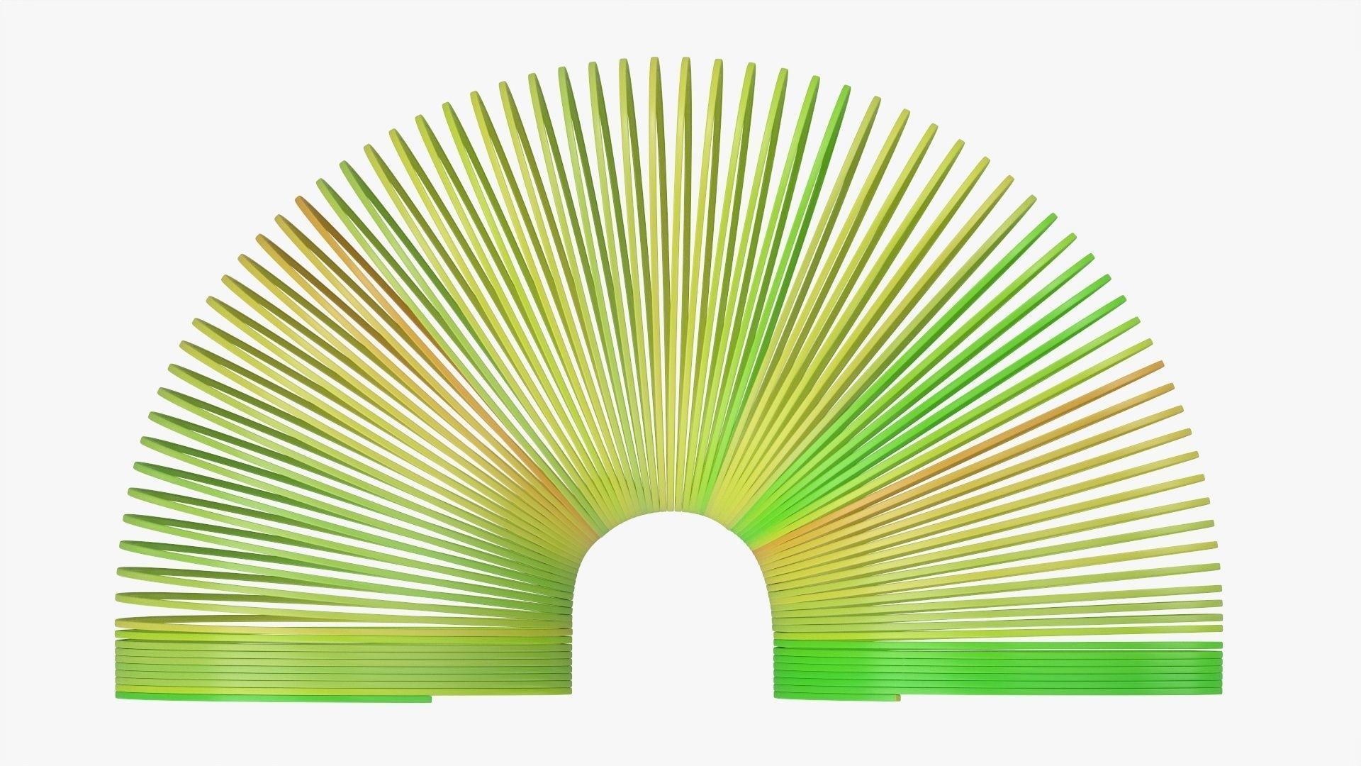 Stretched plastic spring toy colorful 3D model_3