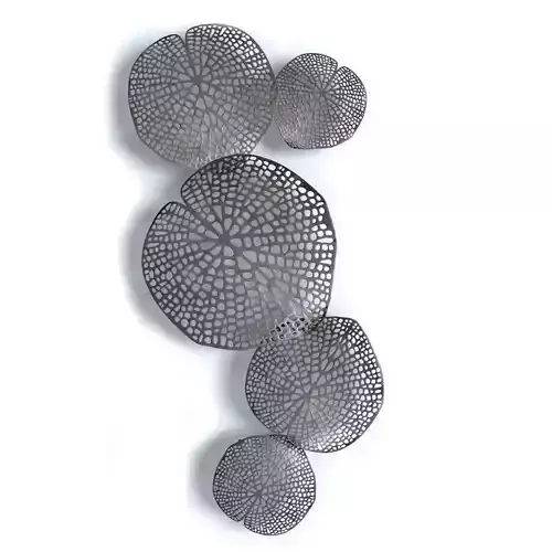 Wanddecoratie Metal Lotusblad diep donkerbruin